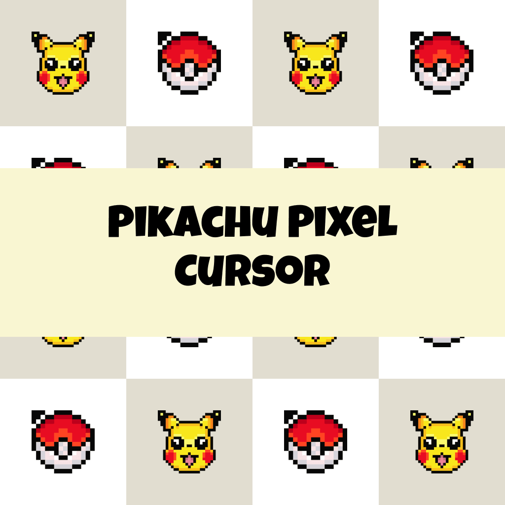 Preview Pikachu Pixel cursor custom cursor pack